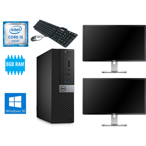Dell OptiPlex 7040 i5 Dual Monitor Package