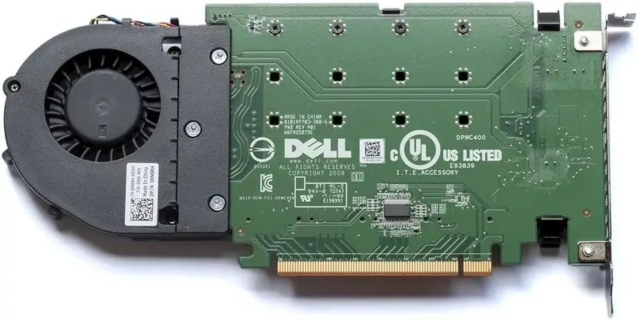Dell Ultra-Speed Quad NVMe M.2 SSD PCIe x16 Adapter Card 080G5N