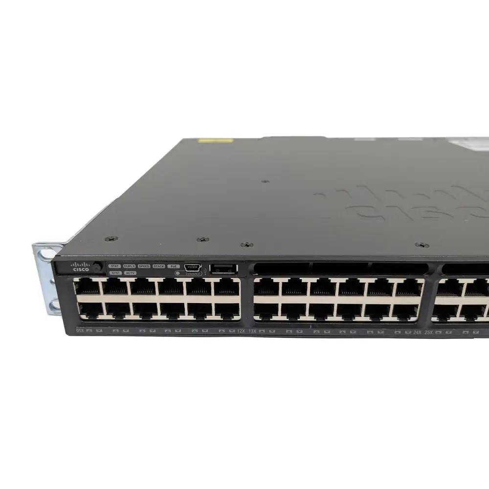 Cisco WS-C3650-48FQ-S 48-Port PoE+ Gigabit Managed Switch w/ 4x 10Gb SFP+ Uplink