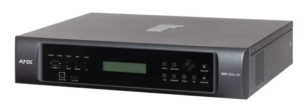 AMX Enova DVX-3266-4K 8x4+2 4K60 All-In-One Presentation Switcher