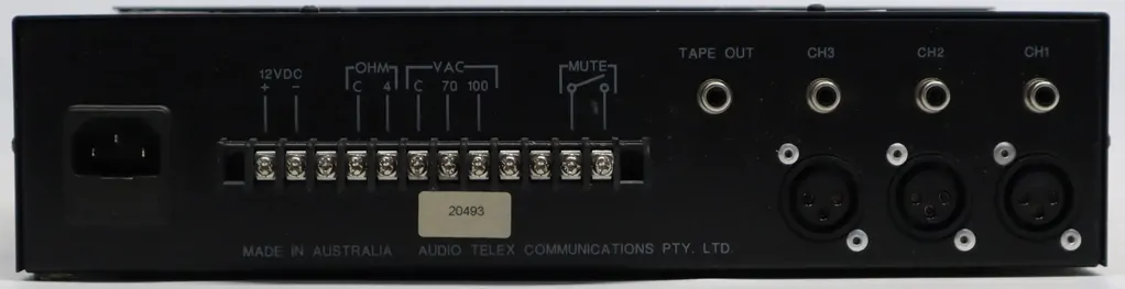 Audio Telex IC30 3 Input 30W Compact Mixer Amplifier