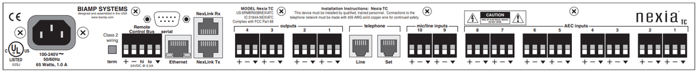 Biamp Nexia TC Teleconference Digital Signal Processor