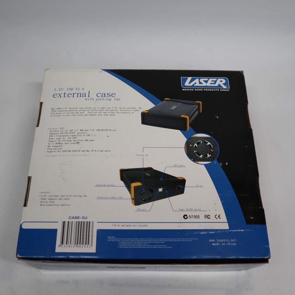 LASER 5.25" USB 2.0 External Case with CD Drive