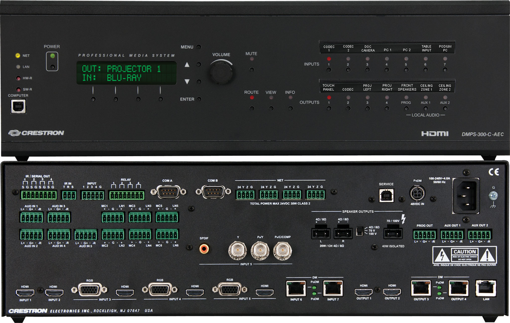Crestron DMPS-300-C-AEC DigitalMedia Presentation System 300 w/Acoustic Echo Cancellation