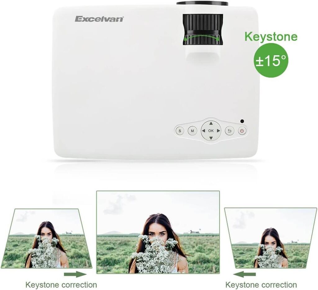 Excelvan EHD09 Mini LED Projector 800x480 HDMI VGA 1200 Lumens