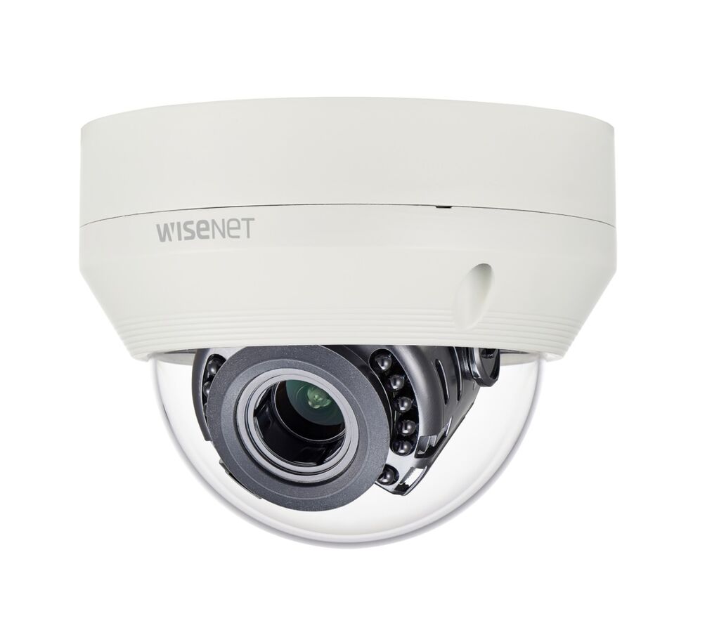Wisenet HCV-6080R 1080p Analog HD Vandal-Resistant IR Dome Camera
