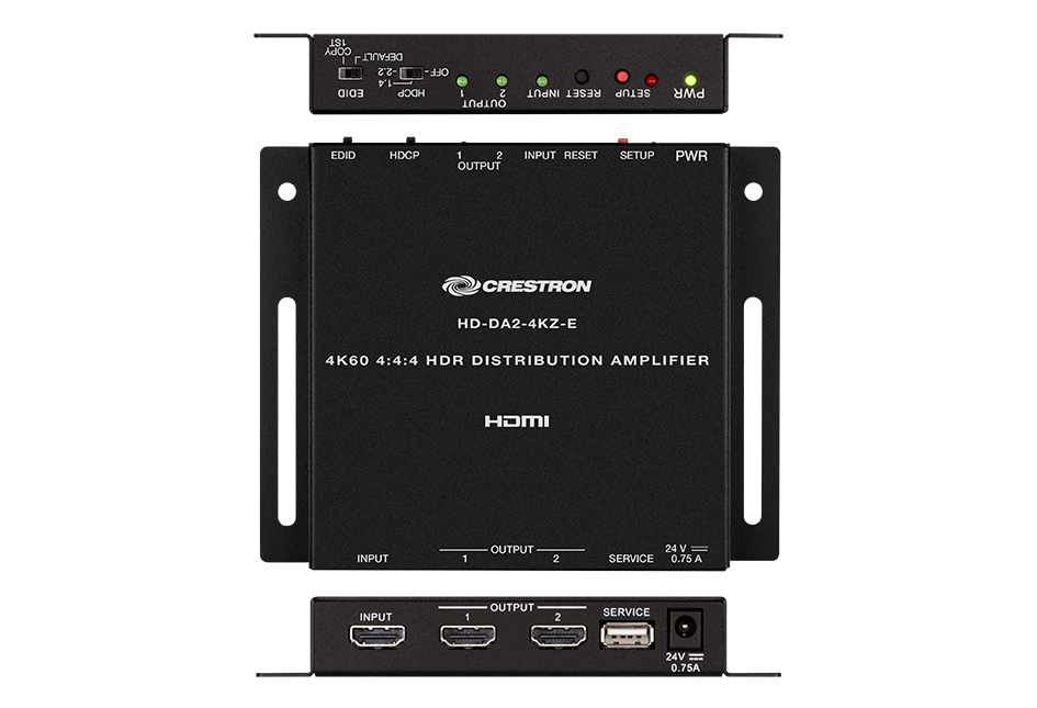 Crestron HD-DA2-4KZ-E 1:2 4K60 HDR HDMI Distribution Amplifier - New, Open Box Image 1
