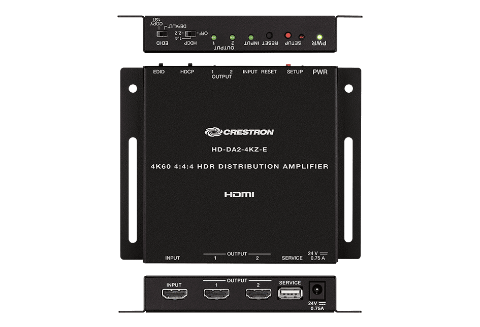 Crestron HD-DA2-4KZ-E 1:2 4K60 HDR HDMI Distribution Amplifier