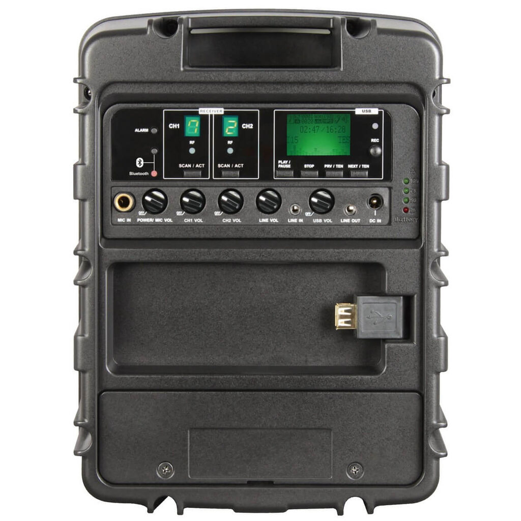 MIPRO MA-303DB Portable Wireless PA System 5NB 520-544MHz w/ 2x ACT-32T Bodypack Microphones