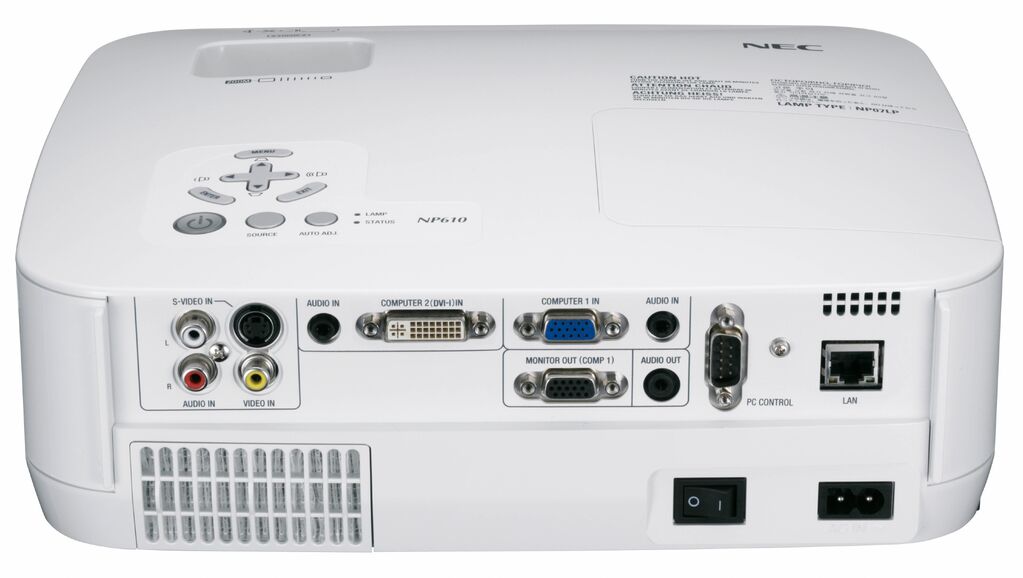 NEC NP510W 1280x800 Projector DVI VGA 3000 Lumens