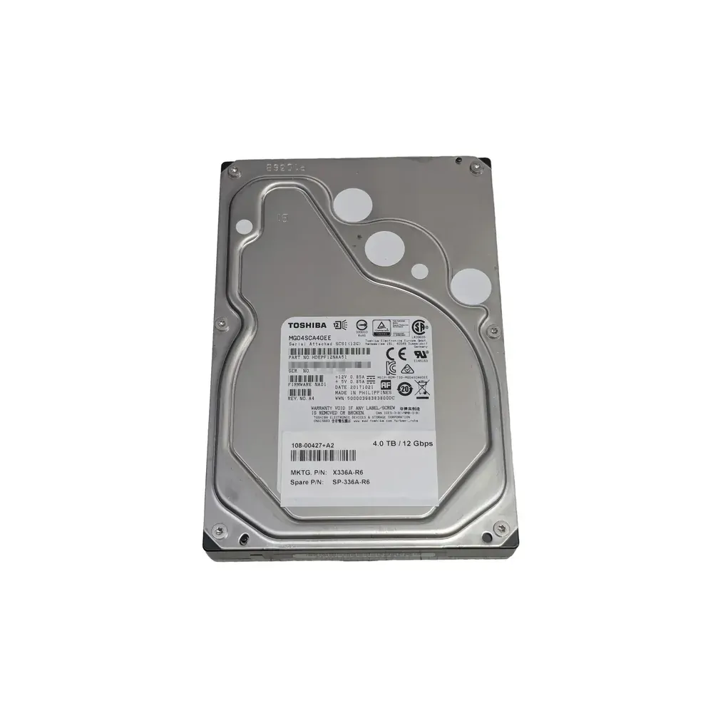 NetApp Toshiba MG04SCA40EE 4TB 3.5" 12Gb/s 512e 7.2K SAS Server Hard Drive