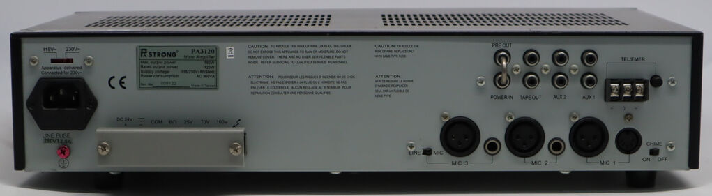 PA Strong PA3120 Mixer Amplifier 120W