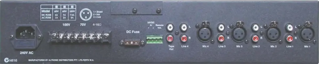 Redback A 4046A 100W 100V Public Address PA Amplifier