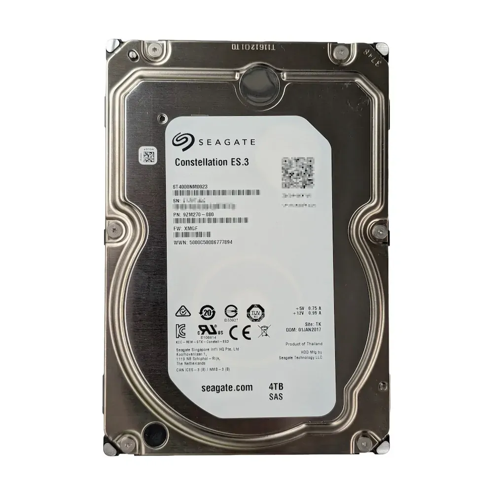 Seagate ST4000NM0023 4TB 3.5" 6Gb/s 512n 7.2K SAS Server Hard Drive