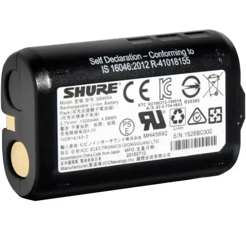 Shure SB900A Lithium-Ion Rechargeable Battery