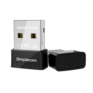 Simplecom NW602 AC600 Dual Band Nano USB WiFi Wireless Adapter Image 1