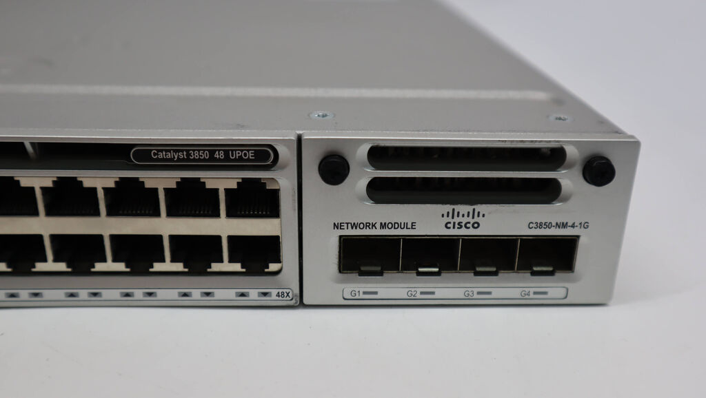Cisco WS-C3850-48U-L 48-Port UPOE Gigabit Managed Switch With 4-Port 1-Gigabit SFP+ Module