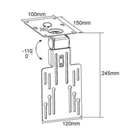 Brateck TV Bracket 13-23" Ceiling Mount Short - New Image 1