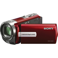 Sony Handycam DCR-SX65E PAL Flash Memory Camcorder Red w/Battery - Used Image 1