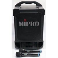 MIPRO MA-707 Portable Wireless PA System 6B 644-668MHz 2 Mics No Battery Image 1