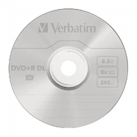 Verbatim DVD+R DL 8.5GB 8X Double Layer - 5 Pack Branded Jewel Case (43541) Image 0