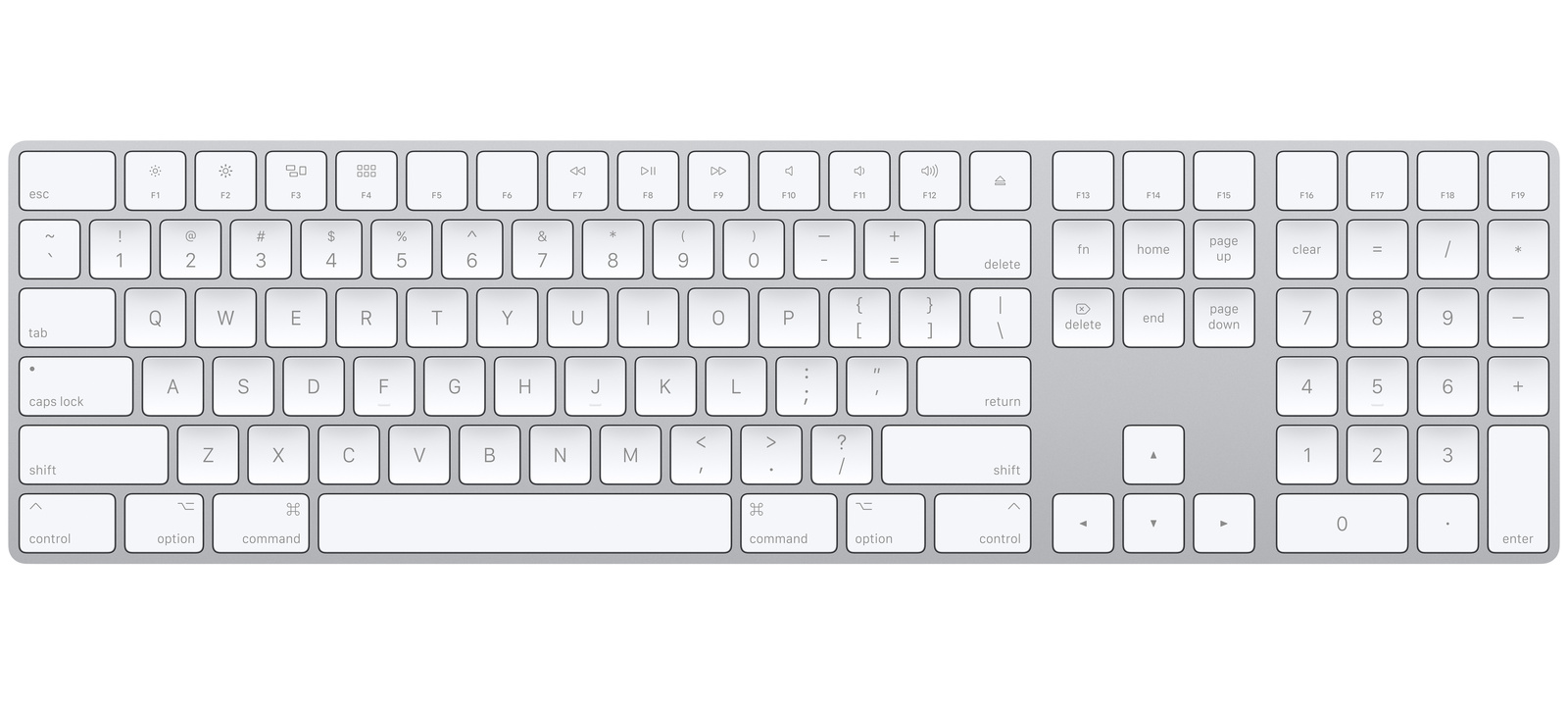 Apple Magic Keyboard w/Numeric Keypad (A1843) Silver + Apple Magic Mouse 2 (A1657) Silver Image 2