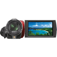Sony Handycam DCR-SX65E PAL Flash Memory Camcorder Red, No Battery - Used Image 2