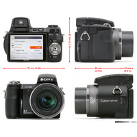 Sony Cyber-shot DSC-H9 8.1MP Digital Camera - Black Image 2