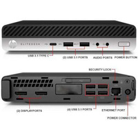 HP EliteDesk 800 G4 Micro Intel i5 8600 3.10GHz 32GB RAM 256GB SSD Wi-Fi Win 11 Image 2
