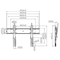 Vogel's PFW 6810 Display Wall Mount Bracket Tilt 55 - 80 inch up to 75kg Image 2