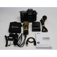 Nikon D500 20.9MP DSLR Digital Camera Body w/battery Solmeta Geotagger N3-A Image 4