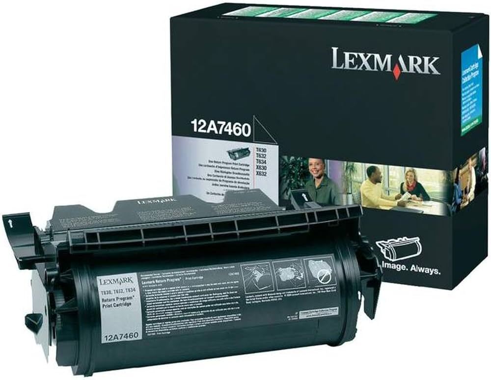 Lexmark Genuine T/X630, T/X632, T634 5K Print Cartridge 12A7460 Full Size Image