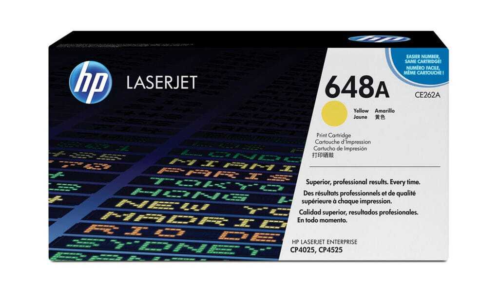 Buy Genuine HP 648A Yellow Toner Cartridge CE262A LaserJet CP4025