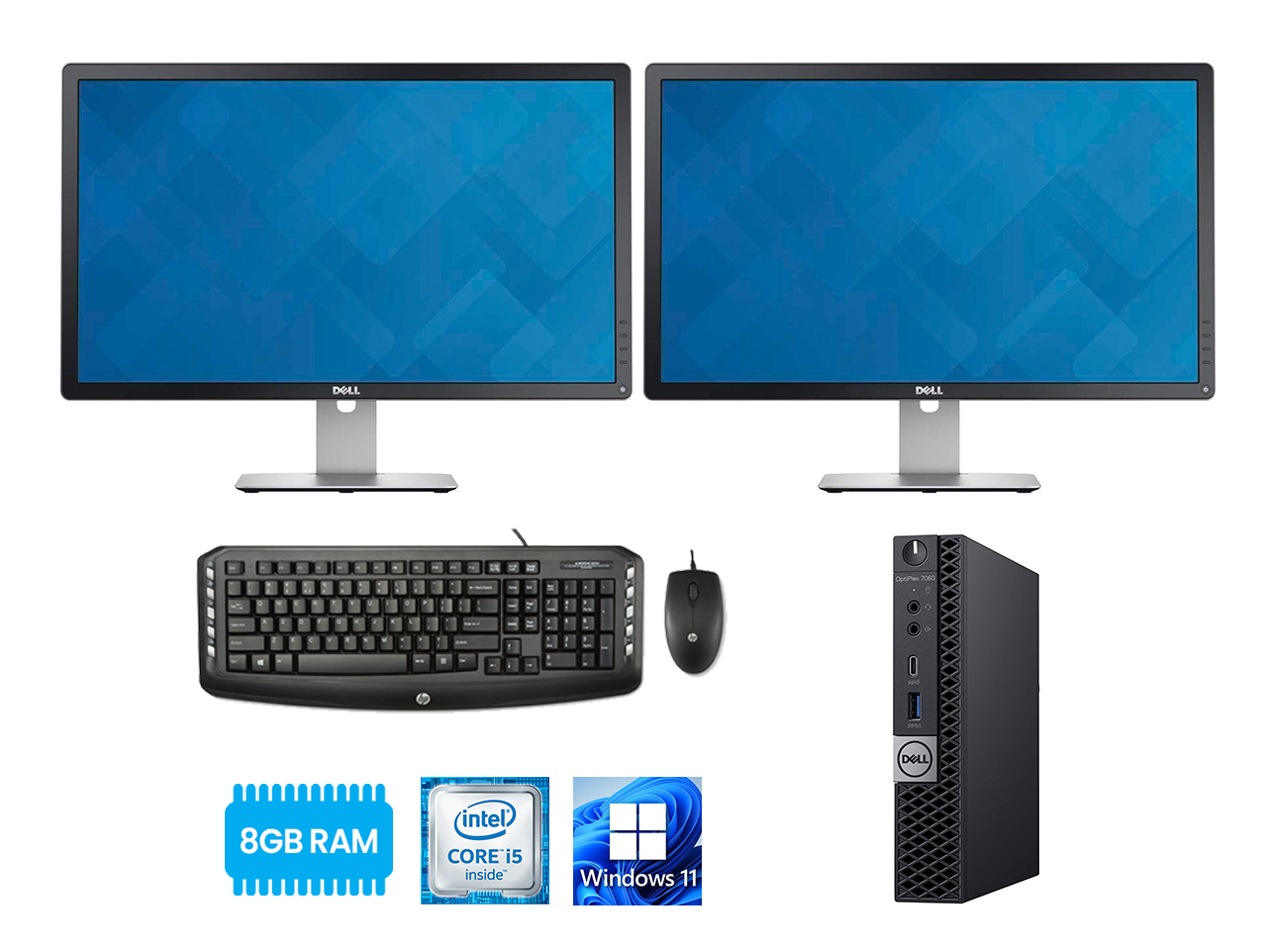 Dell OptiPlex 7060 Micro i5 Dual Monitor Package Full Size Image