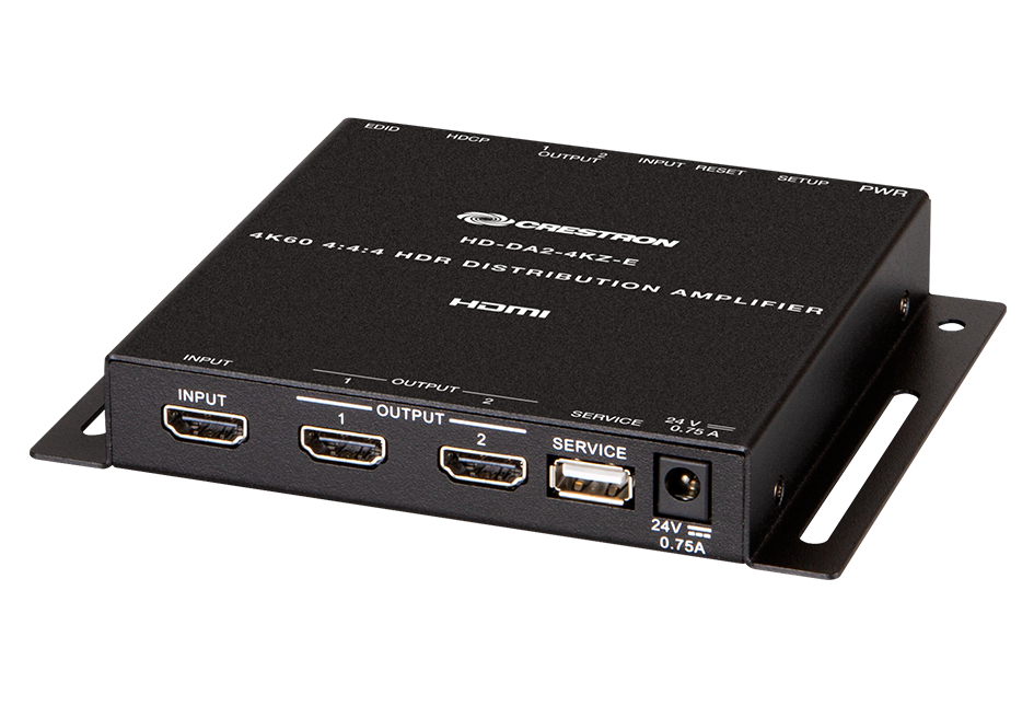 Crestron HD-DA2-4KZ-E 1:2 4K60 HDR HDMI Distribution Amplifier - New, Open Box Full Size Image