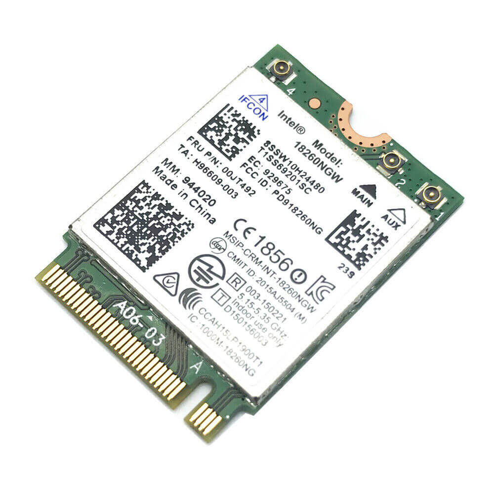 Intel Tri-Band Wireless-AC 18260 802.11ad + 802.11ac NGFF WiFi Card W/ Bluetooth 4.1