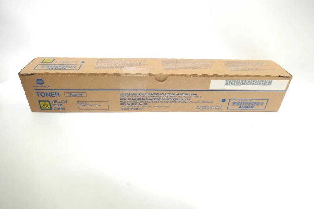 Genuine Konica Minolta TN324AY Yellow Toner Cartridge A8DA29A Bizhub C368/C308/C258