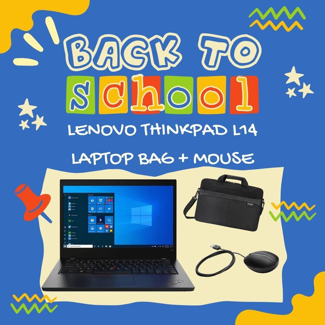 Lenovo ThinkPad L14 Gen 1 AMD Ryzen 5 4500U 2.30GHz 8GB RAM 256GB SSD 14" Win 11 - Back to School Bundle