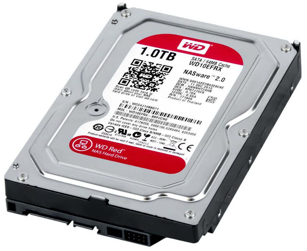 Western Digital Red 1TB 3.5" Internal SATA HDD Hard Disk Drive WD10EFRX
