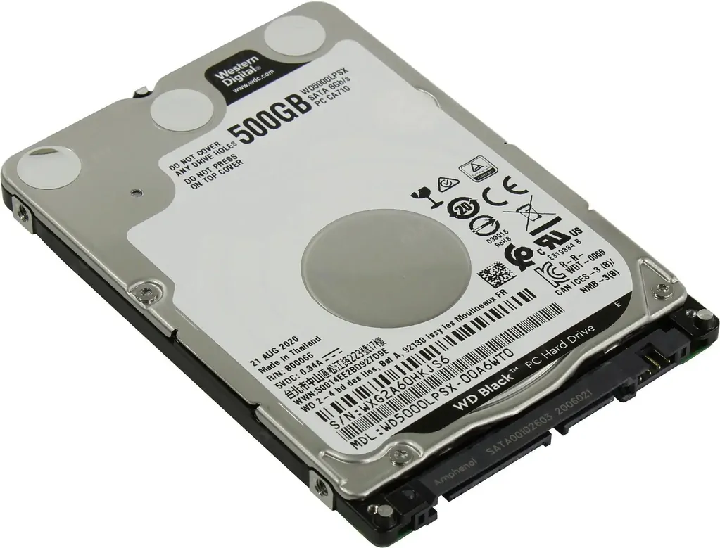 Western Digital Black ‎WD5000LPSX 500GB 2.5" Internal SATA HDD Hard Disk Drive