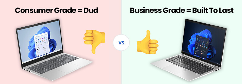 Consumer grade vs business grade laptops