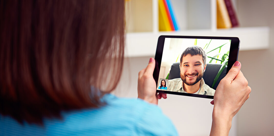 Video call on a tablet