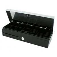 VPOS Cash Drawer Fliptop 6 Note 8 Coin 24V Black RJ12 CDDIECFLIP - No Key
