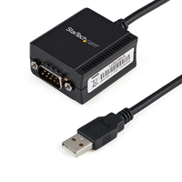 StarTech 6ft (1.8m) 1-Port USB to Serial RS232 Adapter Cable with COM Retention ICUSB2321F