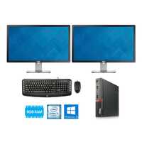 Lenovo ThinkCentre M900 Tiny i5 Dual Monitor Package