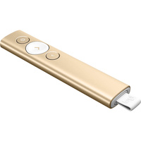 Logitech Spotlight Wireless Presentation Remote - No Charging Cable - Gold - 910-004864