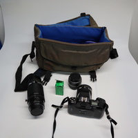 Used Nikon F-601 35mm Autofocus Film Camera w/ Accessories