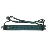 1U 8 WAY Recessed Power Distribution Unit PDU 19" 3 Meter Lead