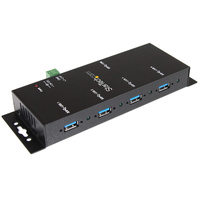 StarTech 4 Port USB 3.0 Hub - Metal Industrial - Mountable ST4300USBM