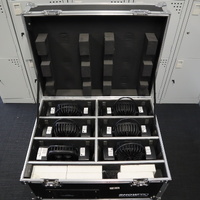 ShowPro LED Hercules Uplight Black w/ 6 Way Case